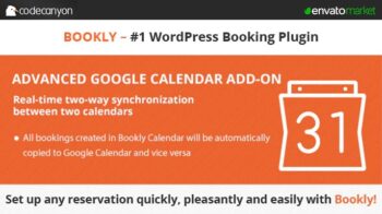Bookly Advanced Google Calendar (Add-on)