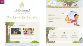 Childhood Kids Child Care Center Elementor Template Kit