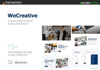 WeCreative - Digital Agency Elementor Template Kit