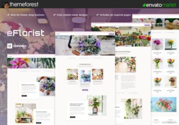 eFlorist - Flower Boutique & Decoration Elementor Template Kit